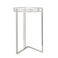 Lux 24h" Stainless Steel Mirror Top Side Table