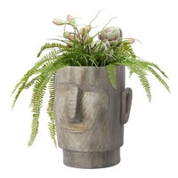 Lithic Island 18h" Indoor/Outdoor Face Planter