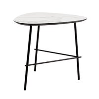 Tangent Faux Marble Top 3 Point 19.5h" Accent Side Table