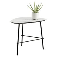 Tangent Faux Marble Top 3 Point 19.5h" Accent Side Table