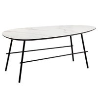 Tangent Faux Marble Top 3 Point 16h" Accent Coffee Table