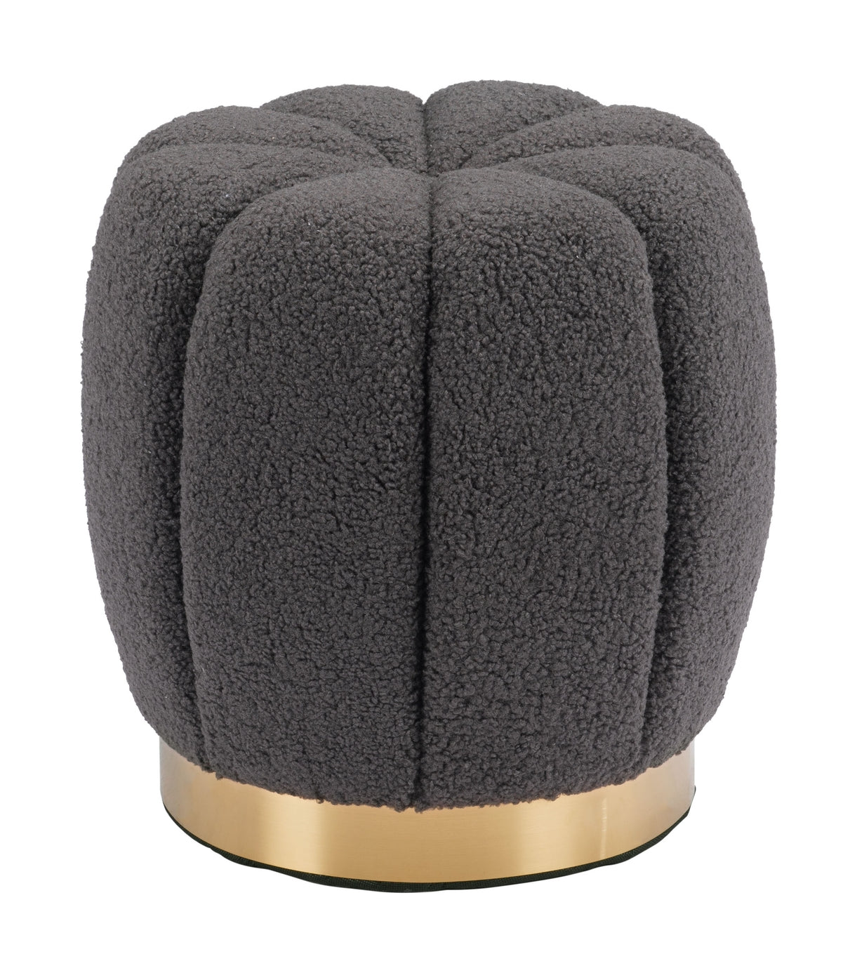 Napa Ottoman im Dark Grey/Gold