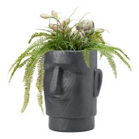 Lithic Island Ash Grey 18h" Indoor/Outdoor Face Planter