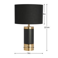 Loris Column Brass/Black Cement Table Lamp