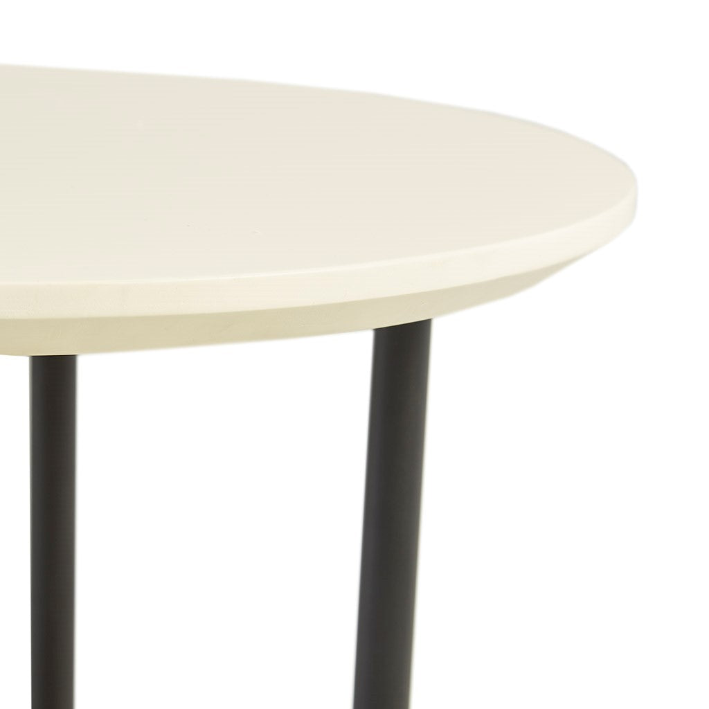 Contemporary Round White Side Table