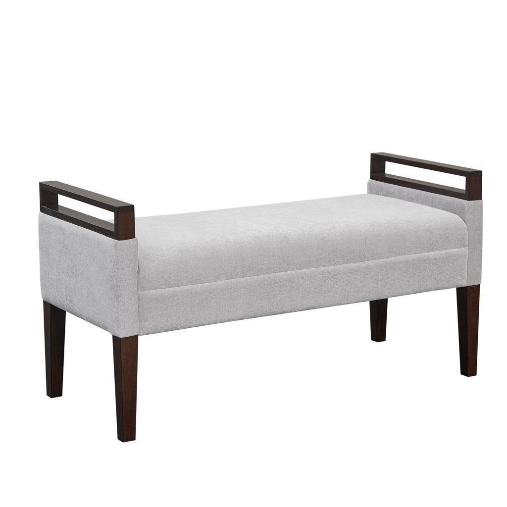 Modern Upholstered Accent Bench, Grey