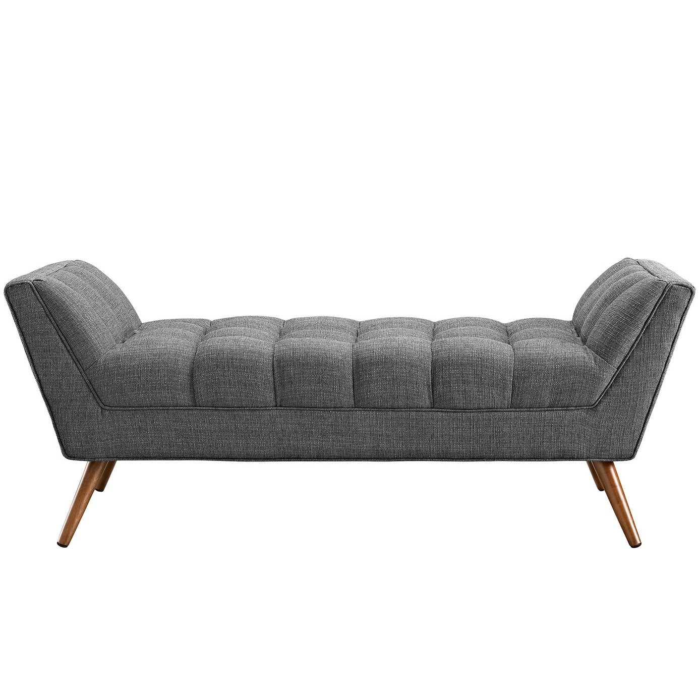 Response Medium Upholstered Fabric Bench in Grey