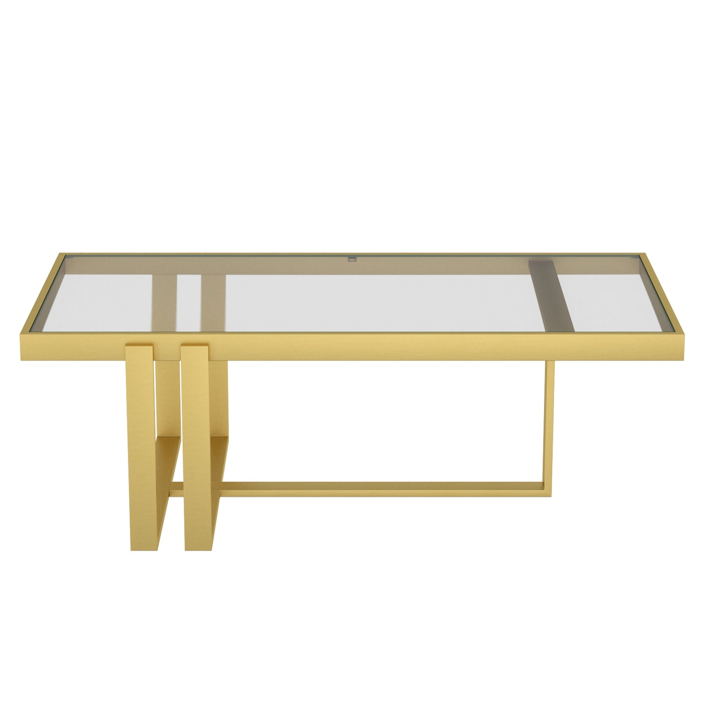 Paxton Rectangular Coffee Table in Brushed Gold