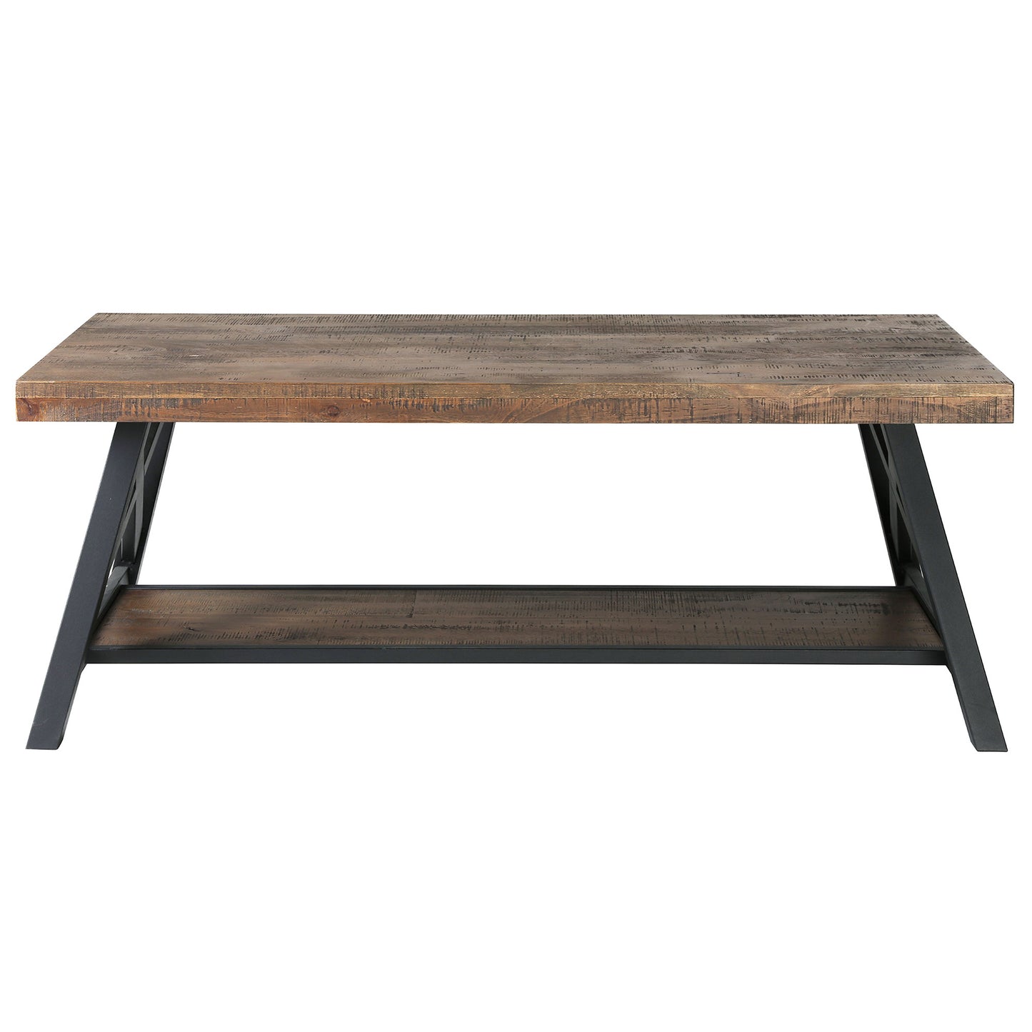 Langport Coffee Table in Rustic Oak and Black