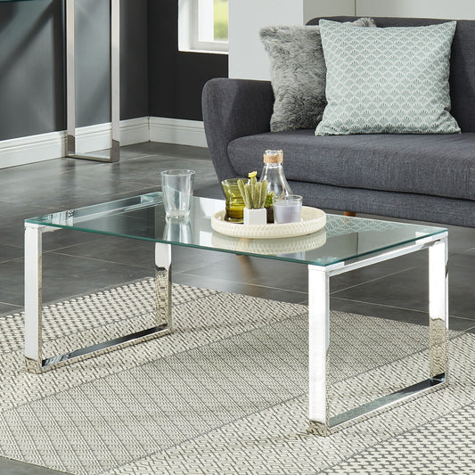 Zevon Coffee Table in Silver