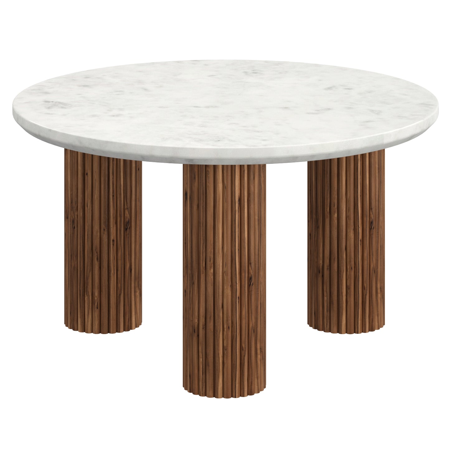 Jilsa Coffee Table in Walnut & White