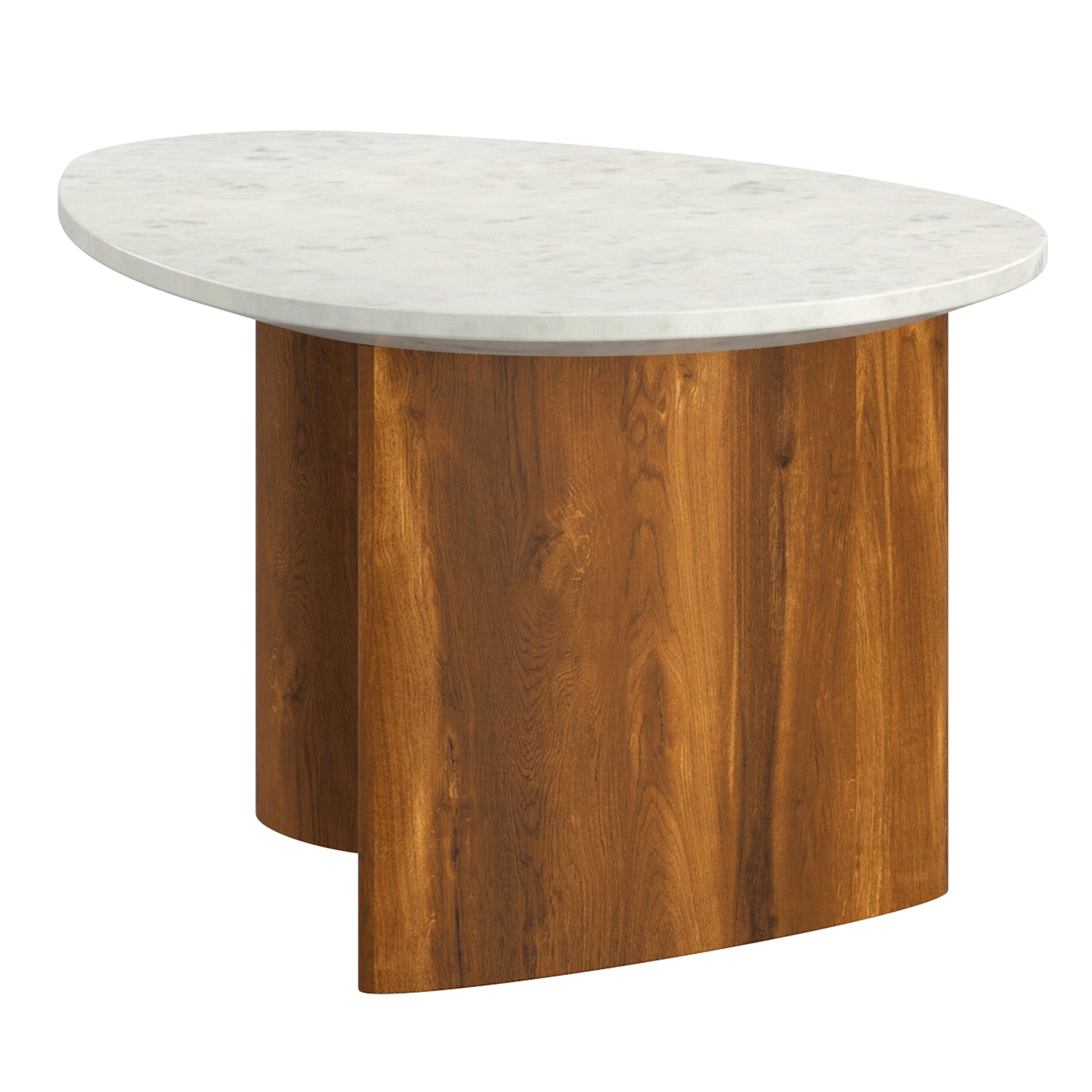 Lyriq Coffee Table in Walnut & White