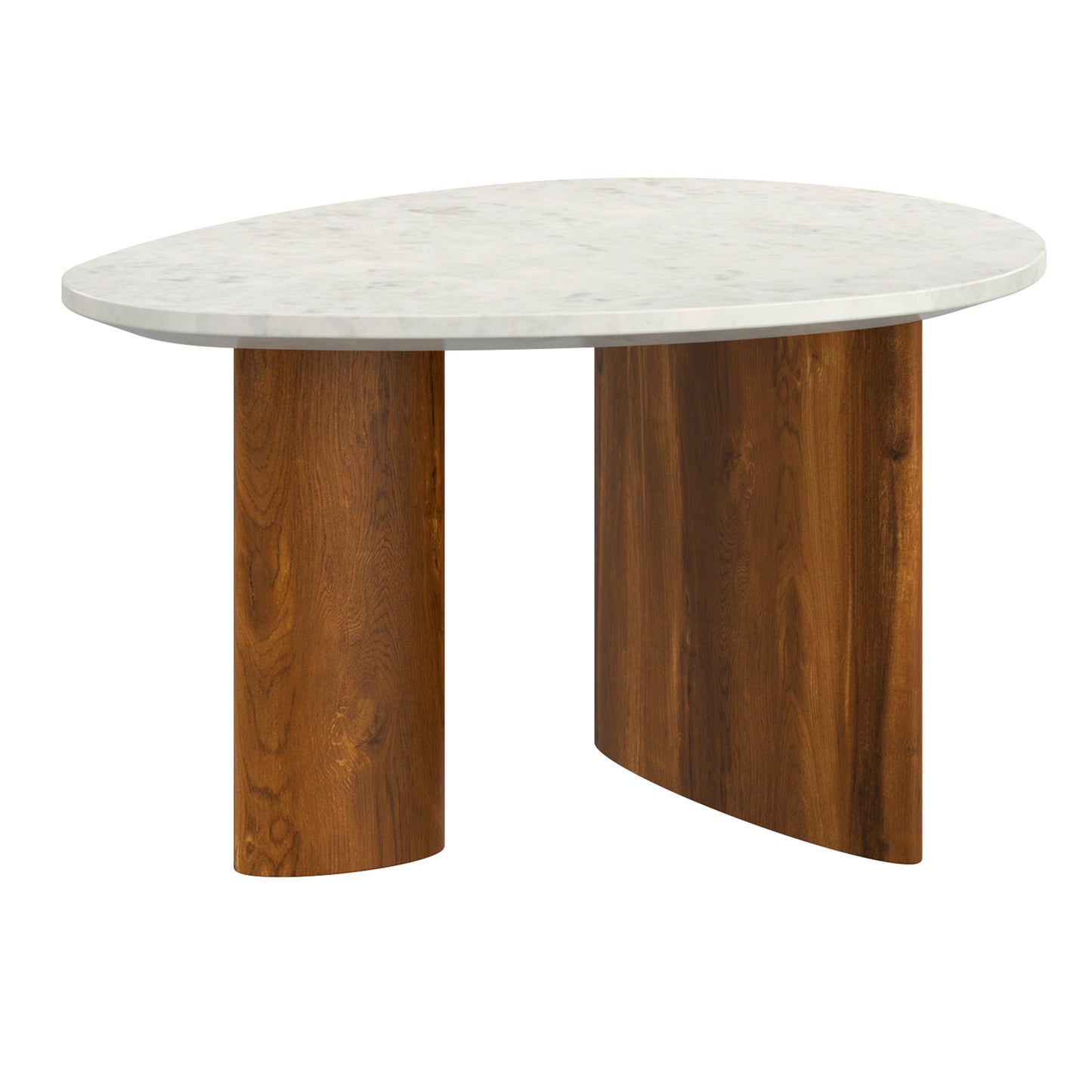 Lyriq Coffee Table in Walnut & White