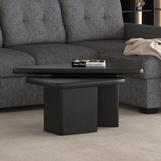 Draco 2pc Coffee Table Set in Black