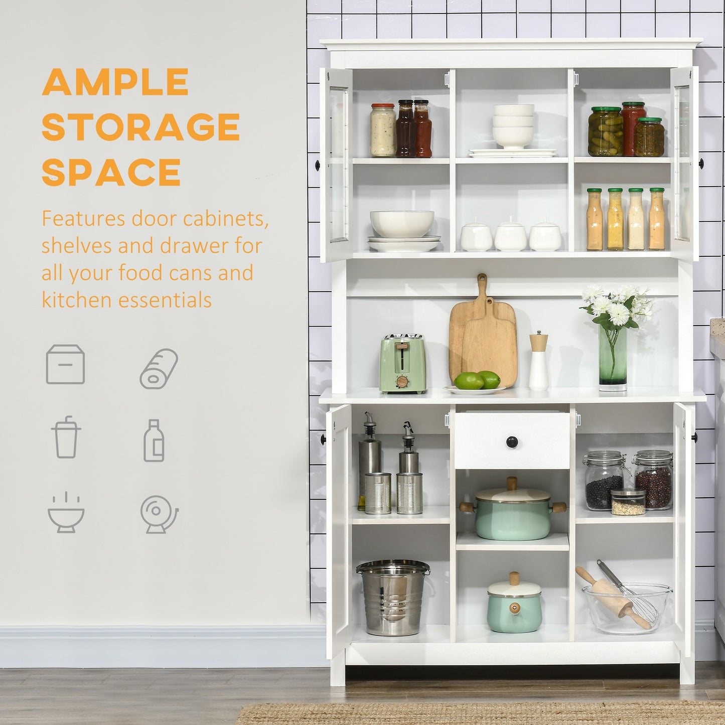 Kitchen Pantry Storage Cabinet