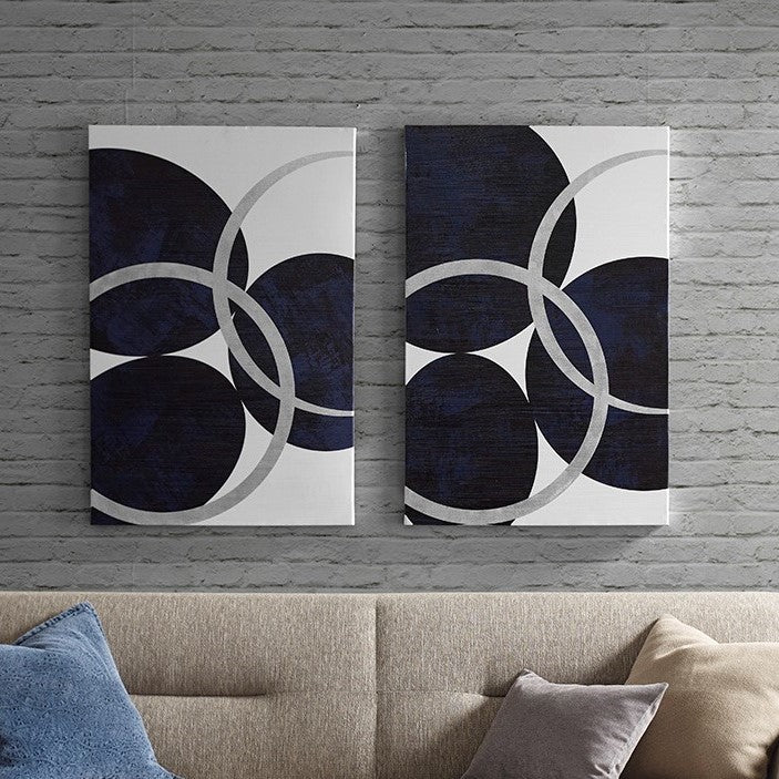 Contemporary Orbit 2-Piece Canvas Wall Art Set