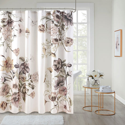 Blush Floral Shower Curtain