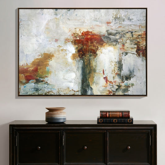 Oversize Large Abstract Canvas Wall Art, Warm *