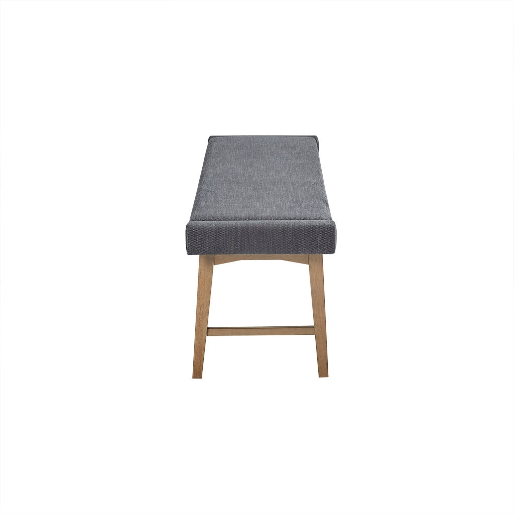 Modern Mid-Century Upholstered Accent Bench, Grey