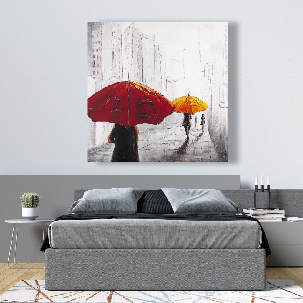 Passersby with | Fine Art Print On Canvas 48" X 48"