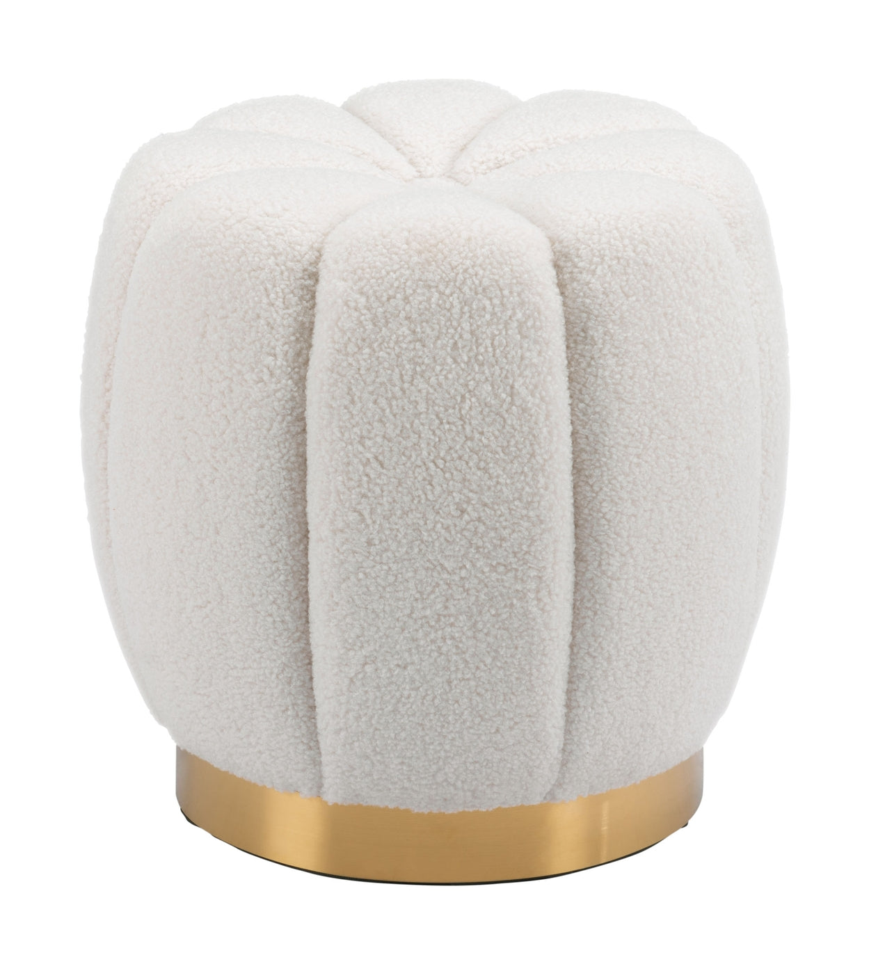 Napa Ottoman im Ivory/Gold