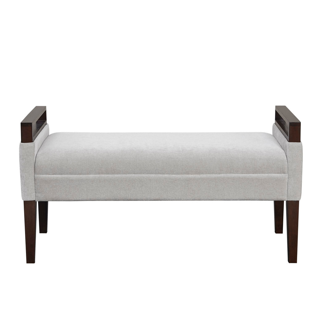 Modern Upholstered Accent Bench, Grey