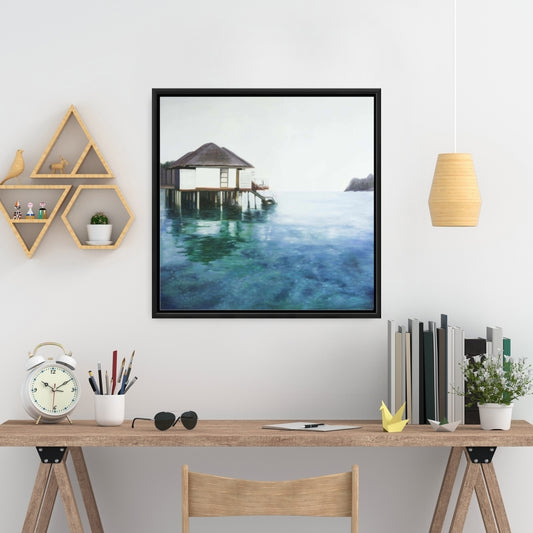 Dream Travel | Framed Print On Canvas 24" X 24"