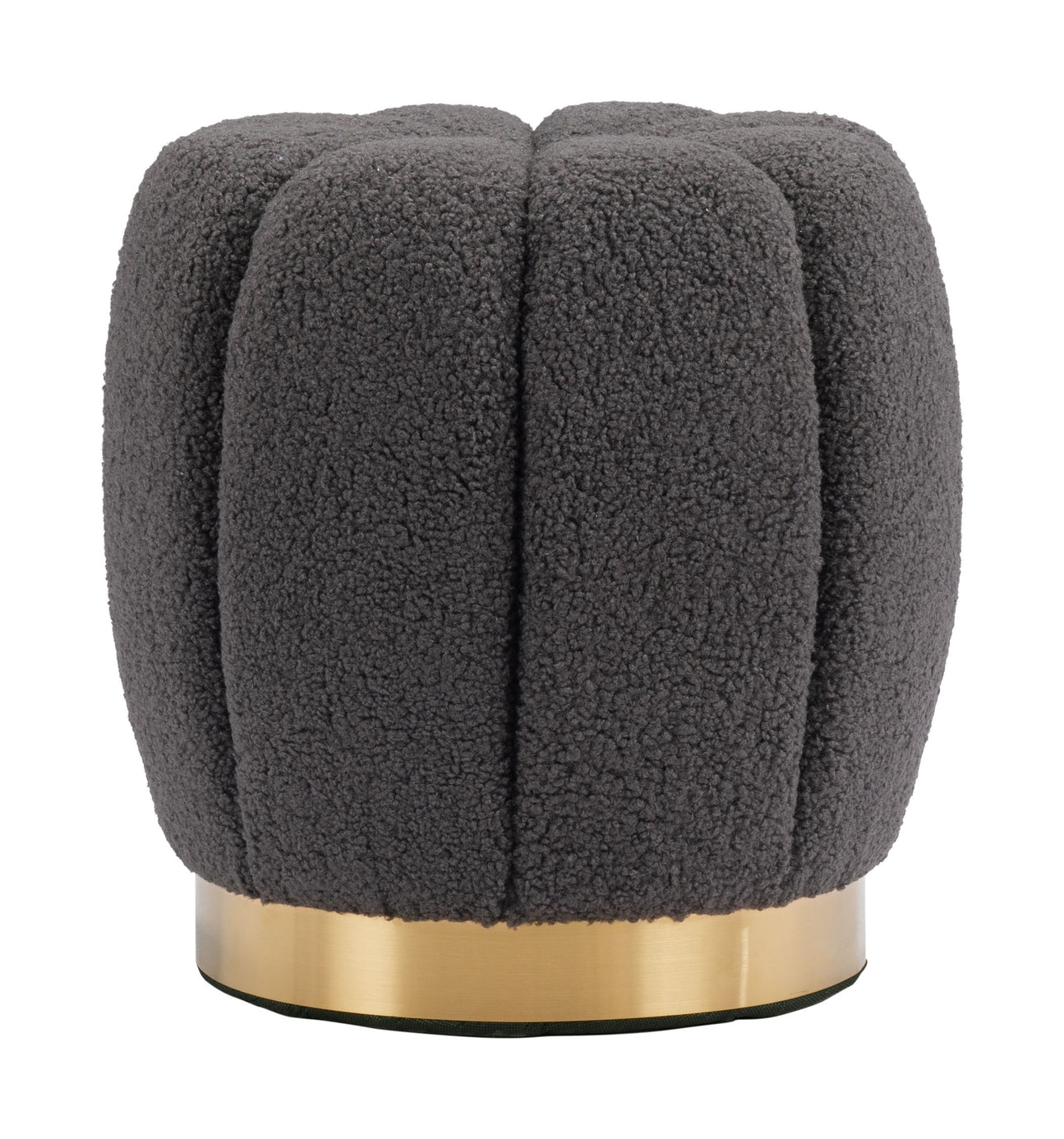 Napa Ottoman im Dark Grey/Gold