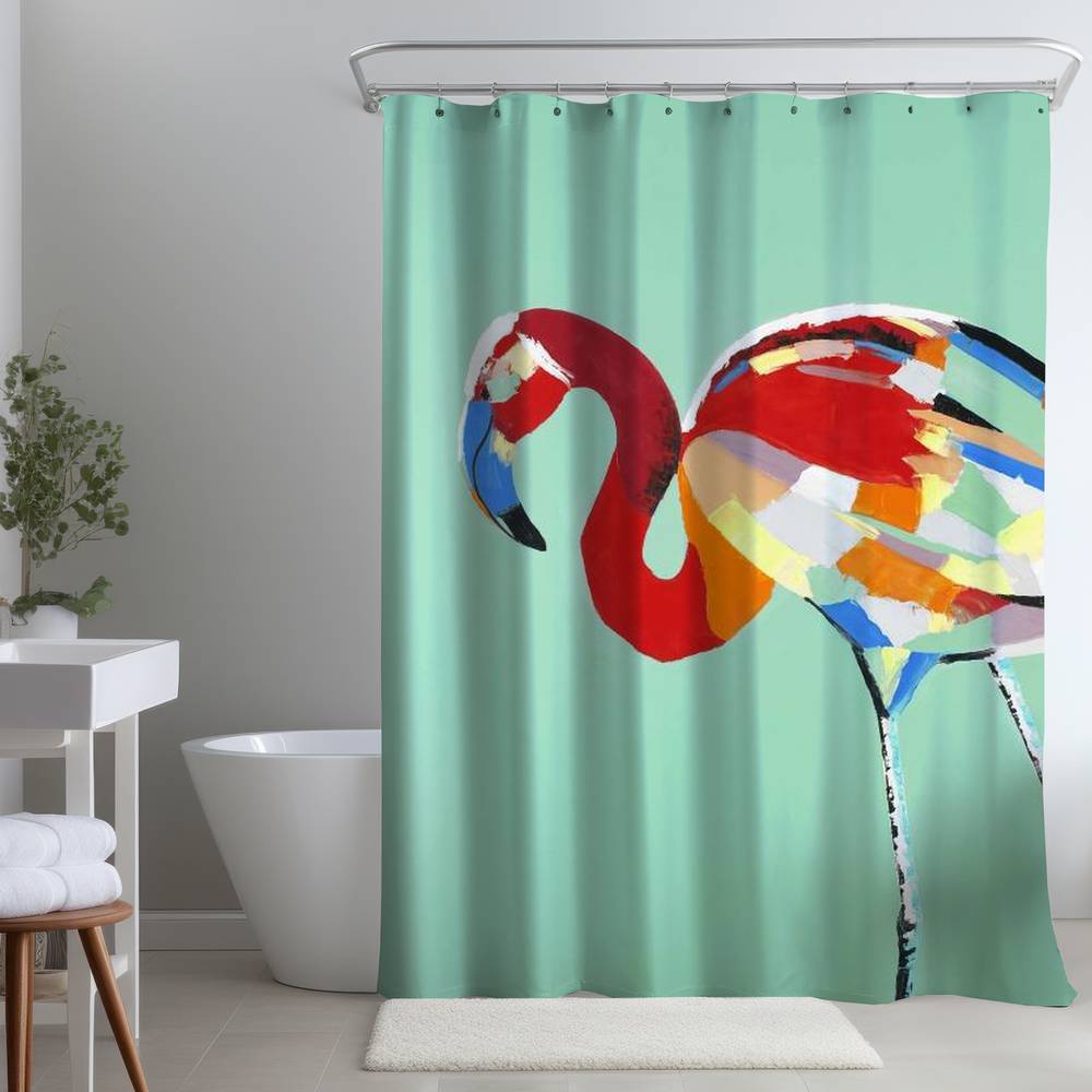 Multicolored Flamingo | 71" X 74"