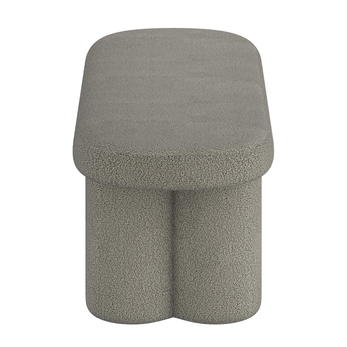 Azoro Bench in Warm Grey Boucle