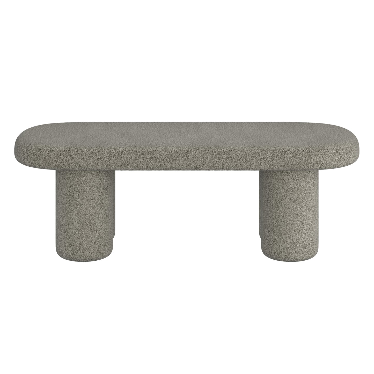 Azoro Bench in Warm Grey Boucle