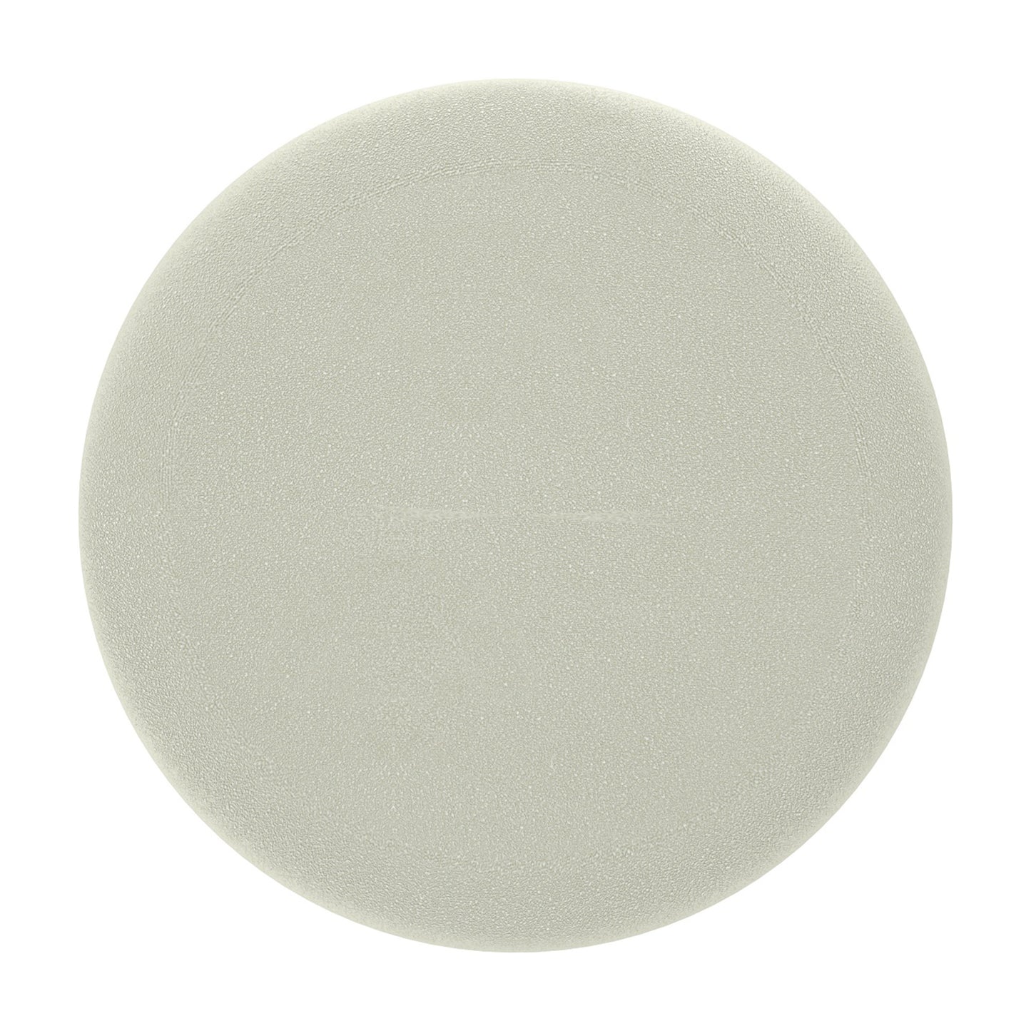 Alya Round Storage Ottoman in White and Natural