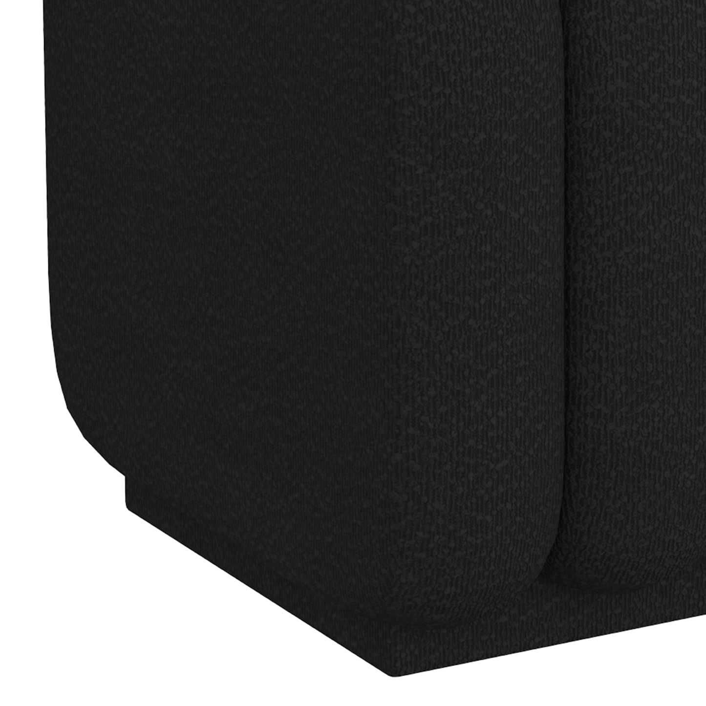 Rigel Small Square Ottoman in Black Boucle (1 Pc)