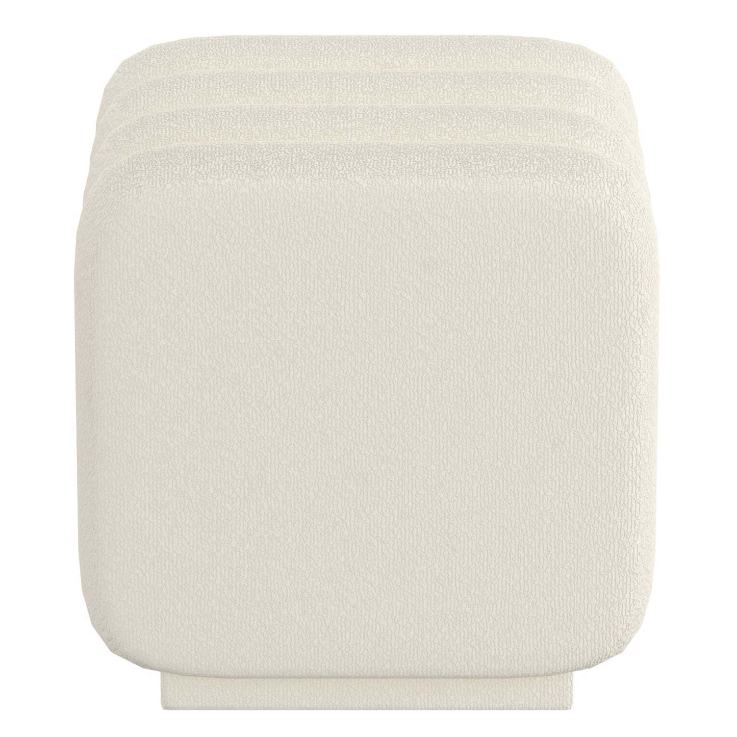 Rigel Small Square Ottoman in Ivory Boucle (1 Pc)