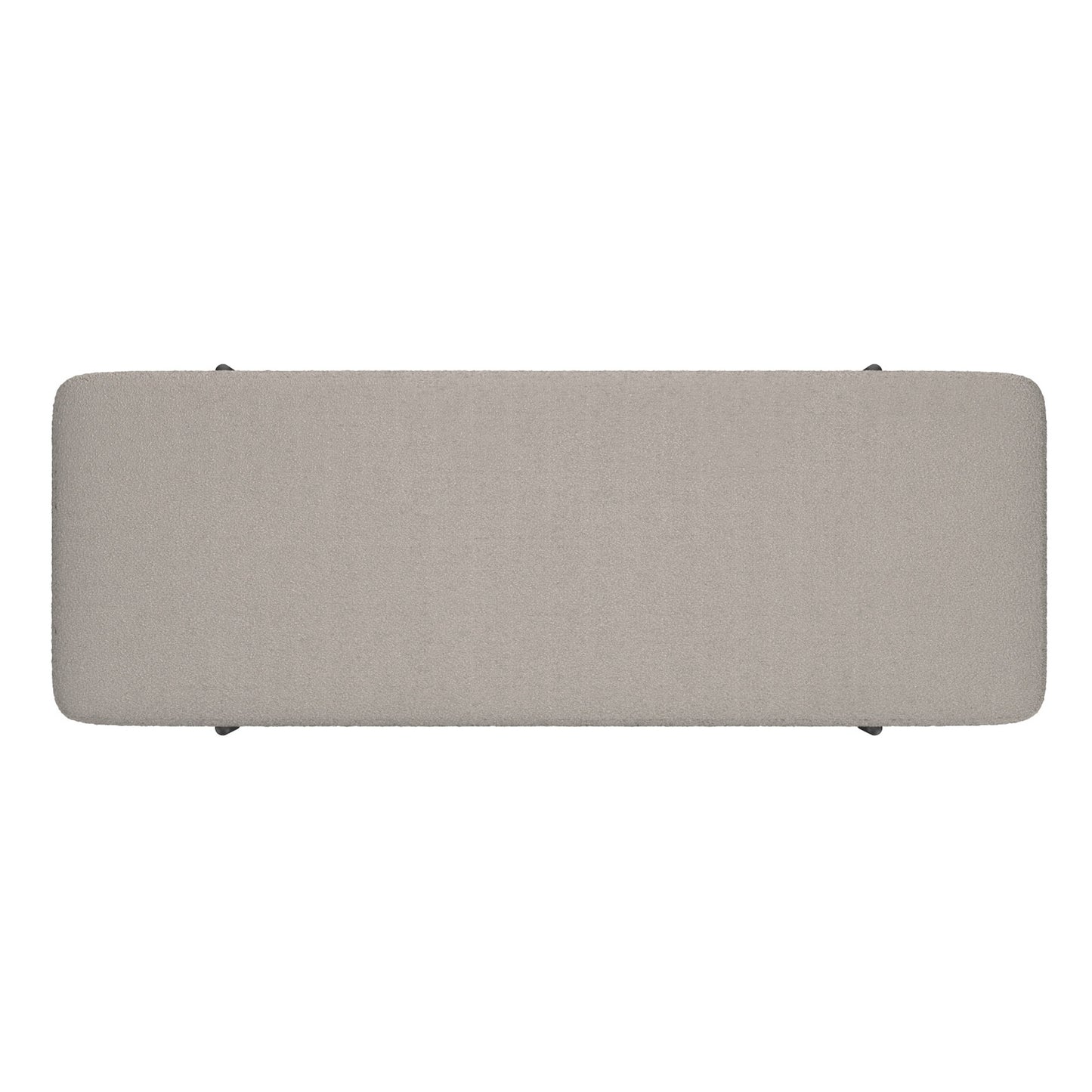 Erzo Storage Ottoman Bench in Warm Grey and Black