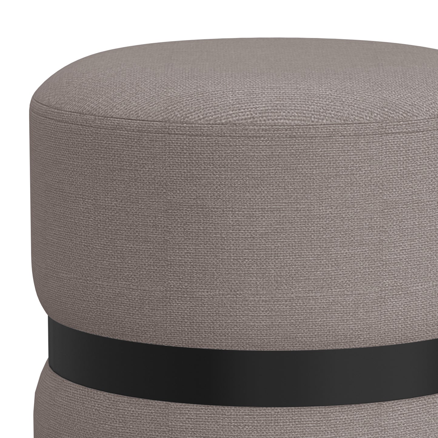 Demi Round Ottoman and Warm Grey and Black