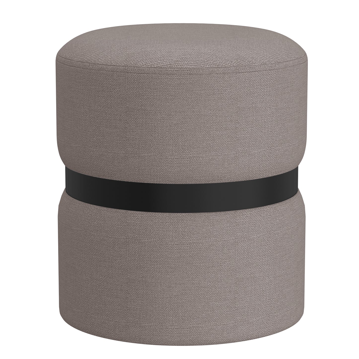 Demi Round Ottoman and Warm Grey and Black