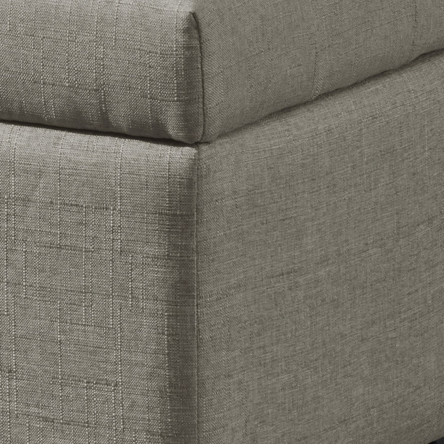 Harper Rectangular Storage Ottoman in Light Grey