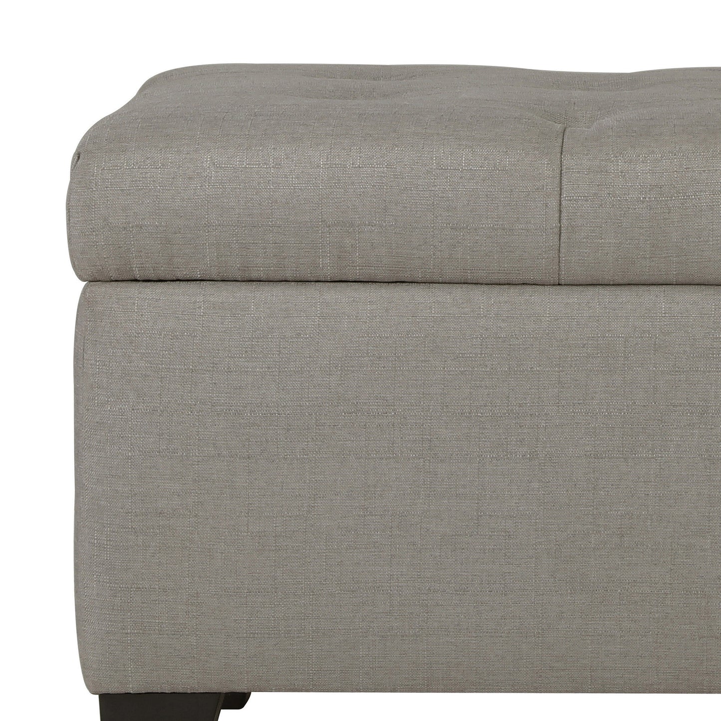 Harper Rectangular Storage Ottoman in Light Grey