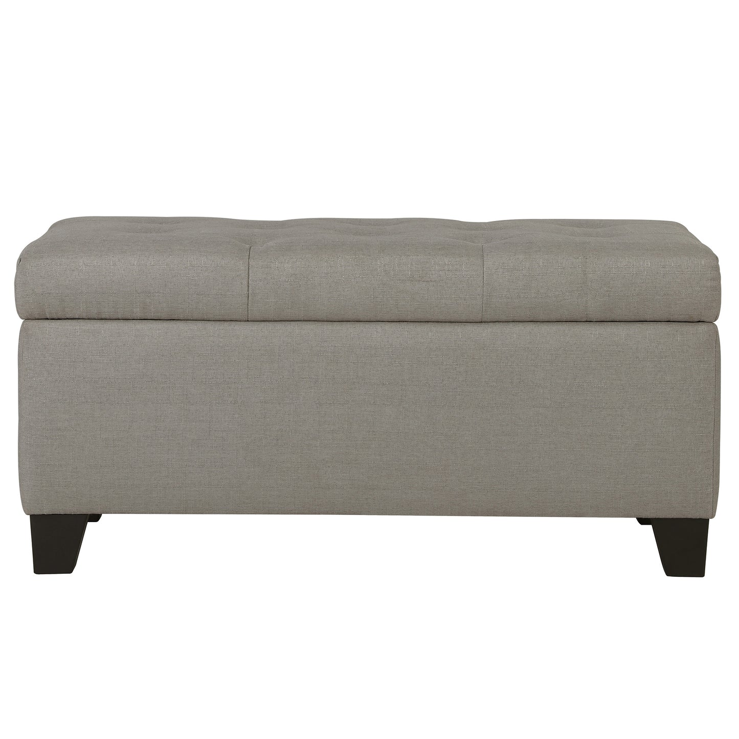 Harper Rectangular Storage Ottoman in Light Grey