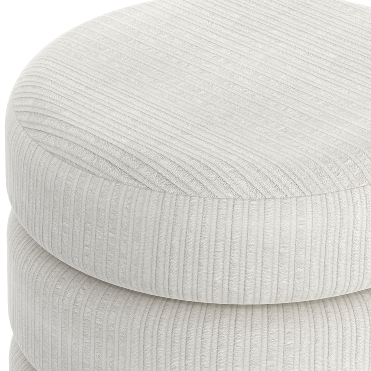 Willo Round Ottoman in Ivory