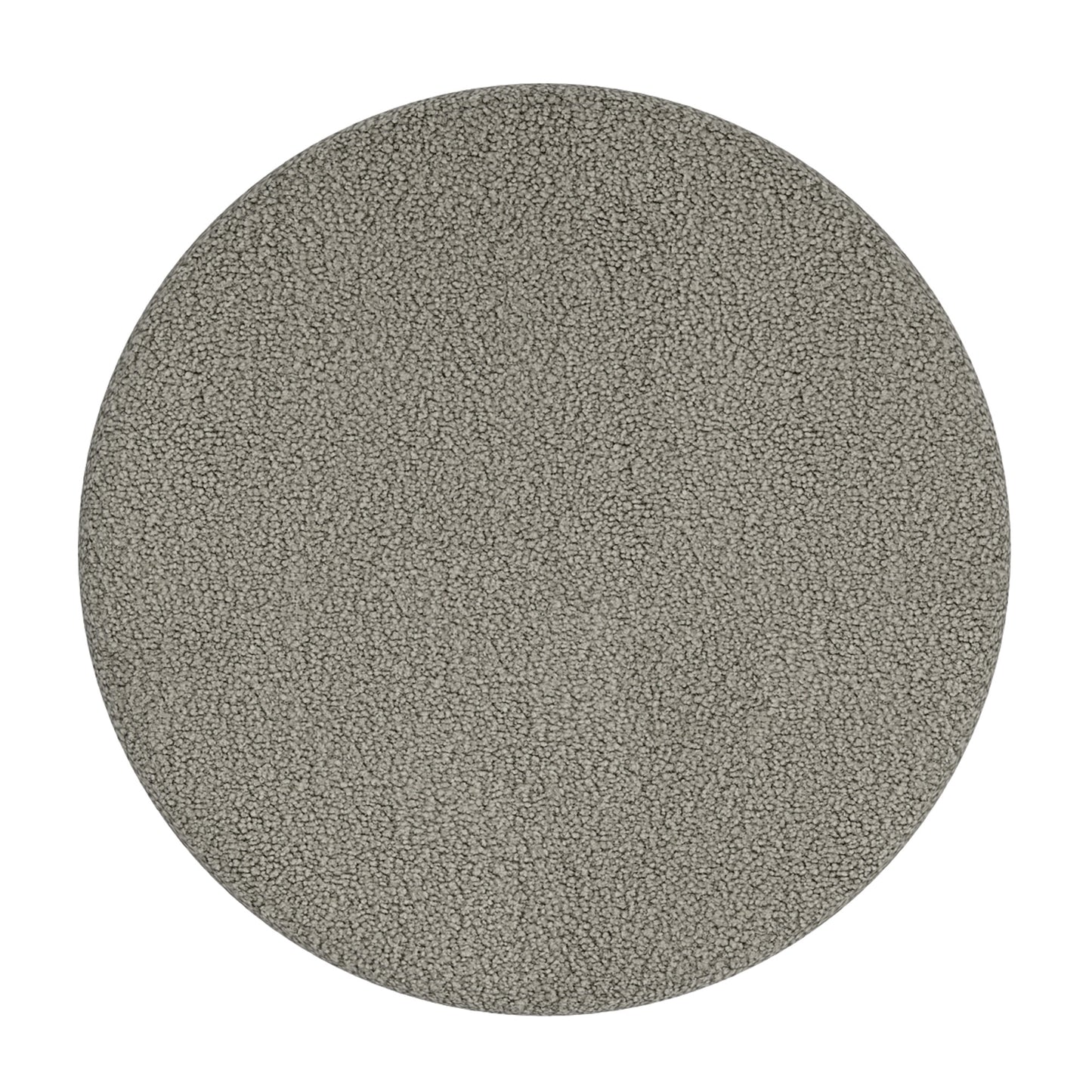 Novar Round Ottoman in Warm Grey Boucle