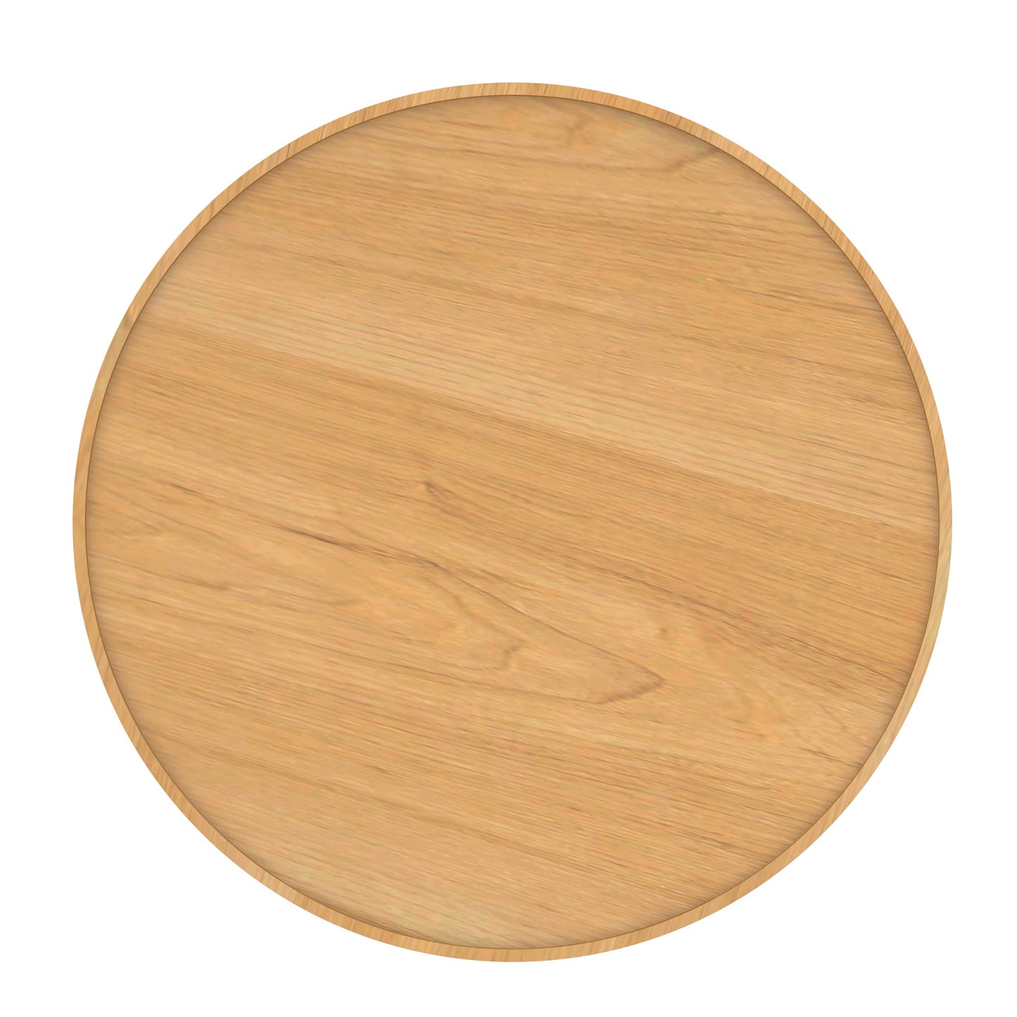 Round Storage Ottoman with Tray in Charcoal and Natural