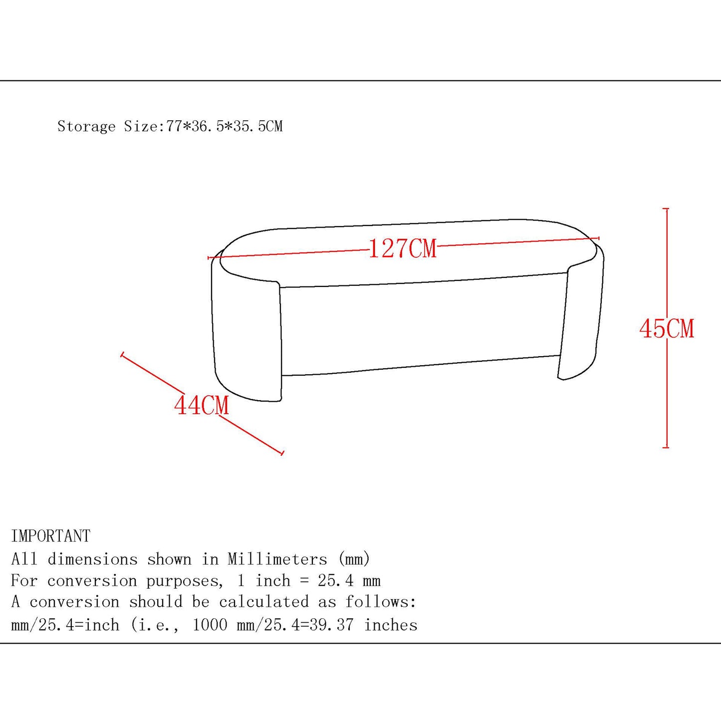 Cybil Storage Ottoman in Ivory