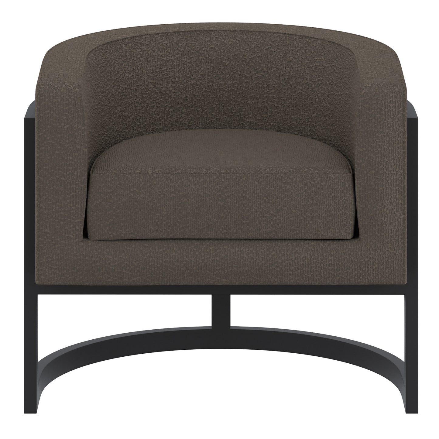 Accent Chair in Charcoal Boucle and Black