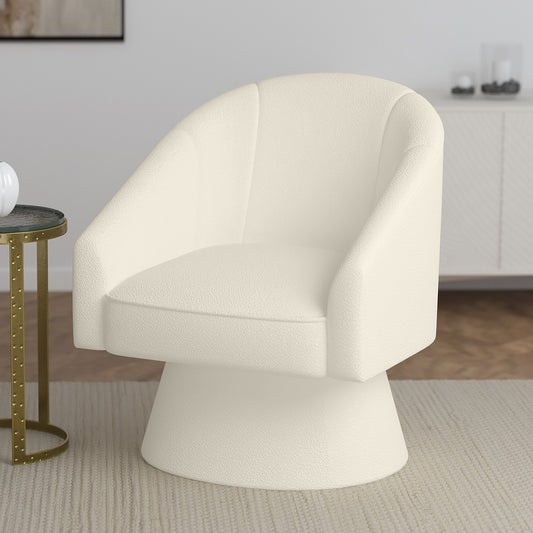 Accent Chair in Ivory Boucle