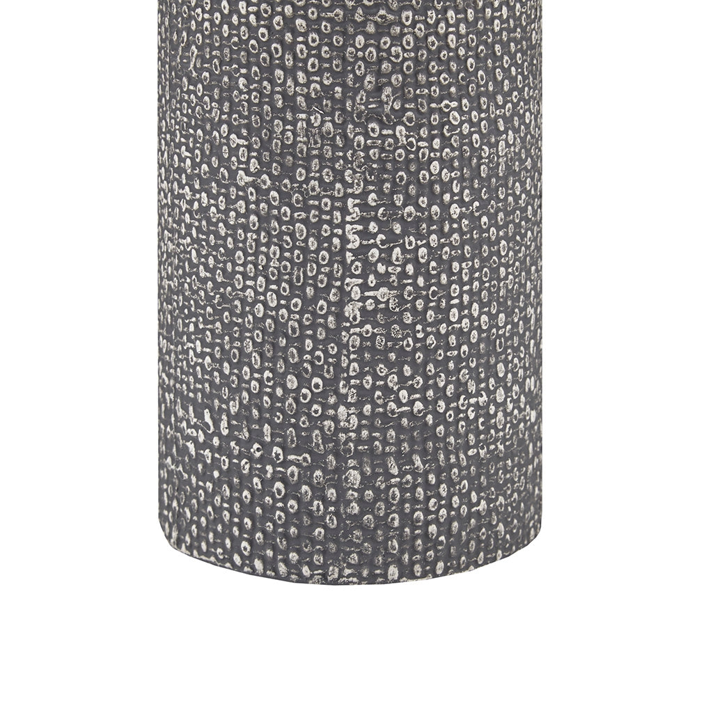 Cautes Textured Cylinder Table Lamp, Grey