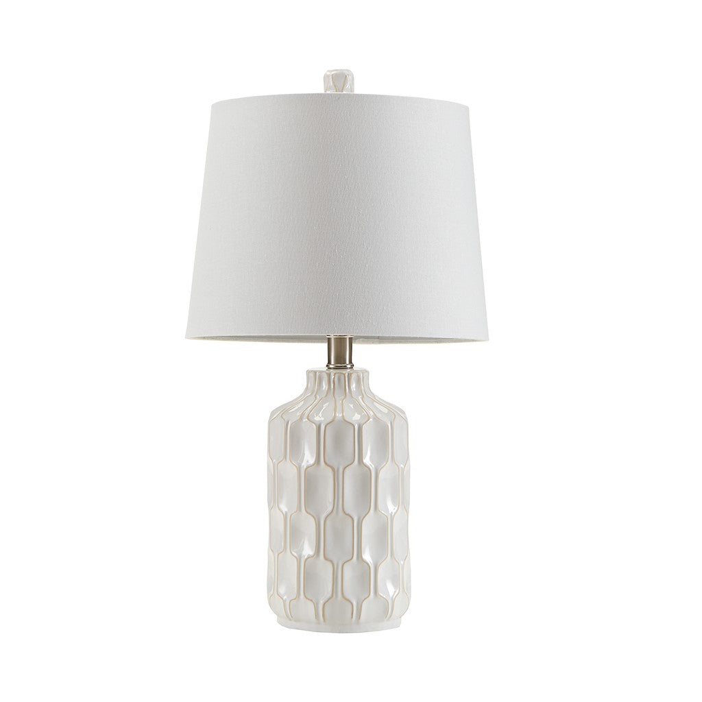 White Ceramic Base Table Lamp