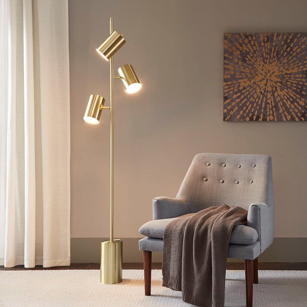 Gold Metal Stand Floor Lamp