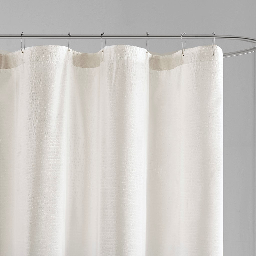 Embossed Ombre Shower Curtain, Taupe